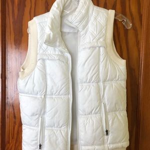 White puffer vest
